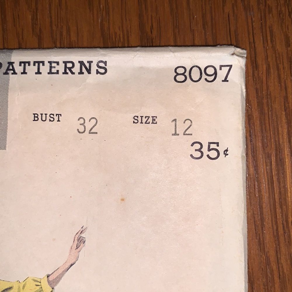 Vtg Butterick 1950s shirt pattern - Picture 3 of 6